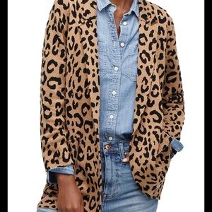 J crew leopard sweater blazer
